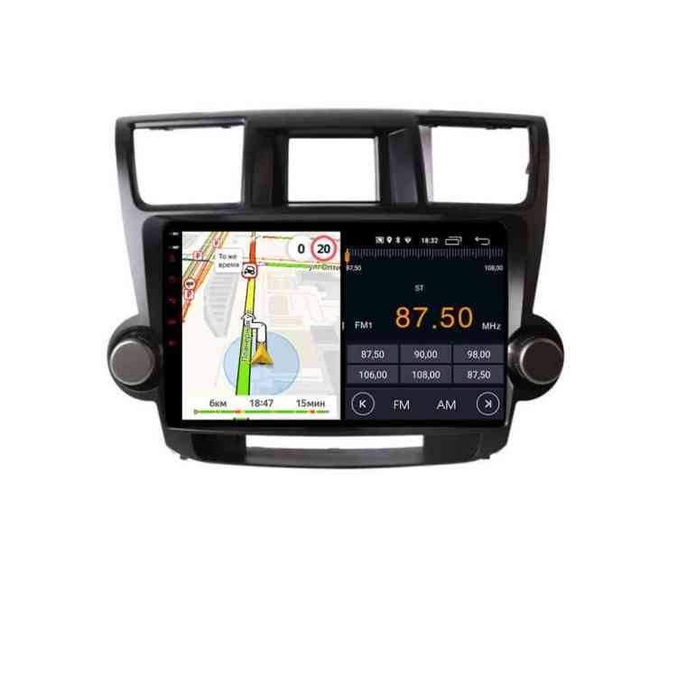 Магнитола для Toyota Highlander 2007-2012 Parafar на Андроид 12.0 PF035T1LUX1NFX2K