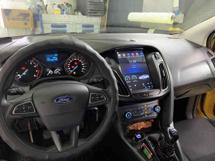 Установка магнитолы Андроид на Ford Focus 3 Tesla