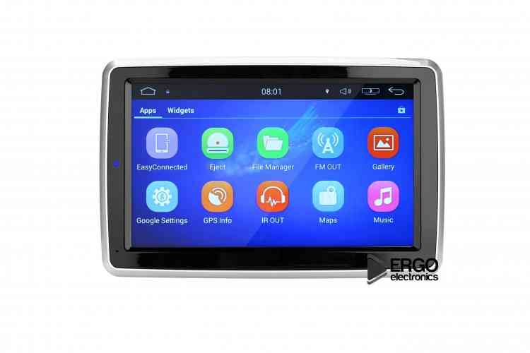 Навесной монитор 10,1" на подголовник с DVD-проигрывателем ERGO ER10X1A Android 6.0 Навесной монитор 10,1" на подголовник с DVD-проигрывателем ERGO ER10X1A Android 6.0