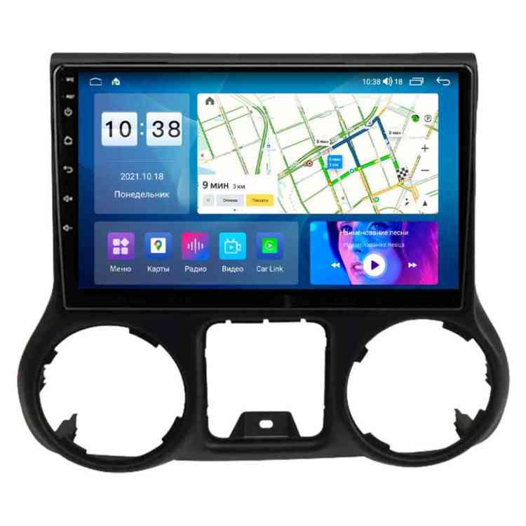 Магнитола для Jeep Wrangler 2011-2014 Parafar на Андроид 14.0 PF098LUX1THD