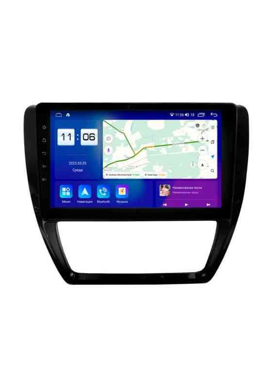 Магнитола для Volkswagen Jetta 2011-2019 вставки климата матовые Parafar на Андроид 12.0 PF905T1RGu