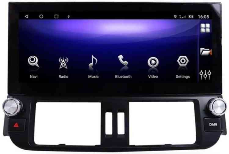 Монитор 12.3" для Toyota Land Cruiser Prado 150 2009-2013 с круговым обзором - КарМедиа KP-T1209 Андроид 13, 6ГБ+128ГБ, SIM-слот только с установкой в Москве