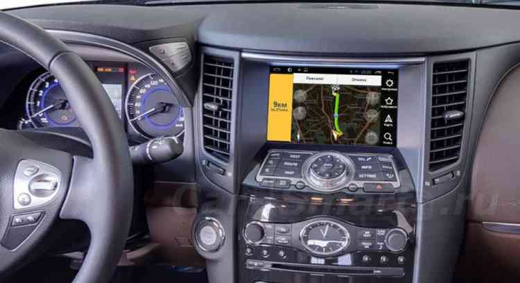 Навигационный блок для Infiniti QX70 2014-2018 - КарМедиа YF-5-9 на Андроид 9, 6-ТУРБО ядер и 4ГБ-64ГБ