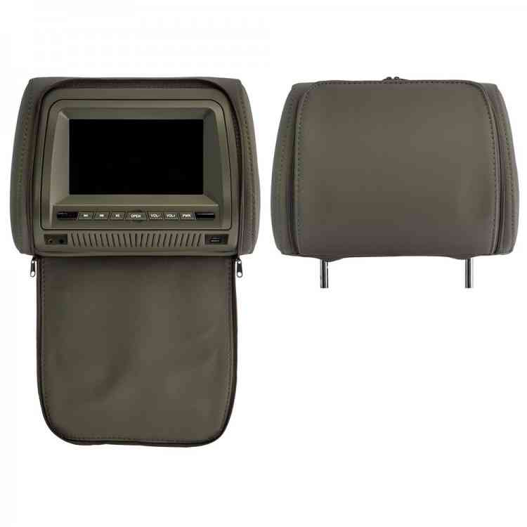 Комплект подголовников со встроенным DVD плеером и LCD монитором 7" ERGO ER700HD (серый)