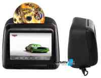 Комплект подголовников со встроенным DVD плеером и LCD монитором 7" ERGO ER703H (Чёрный)