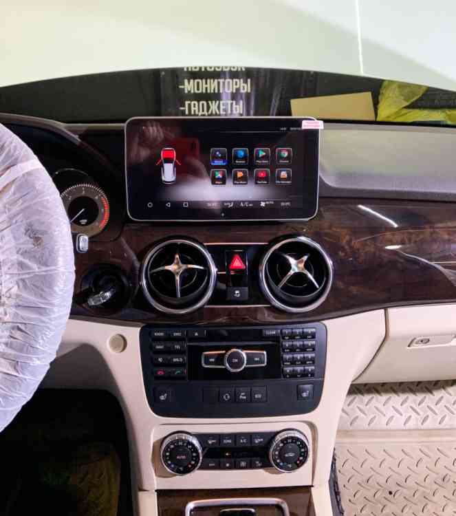 Установка магнитолы Андроид на Mercedes-Benz GLK 2014