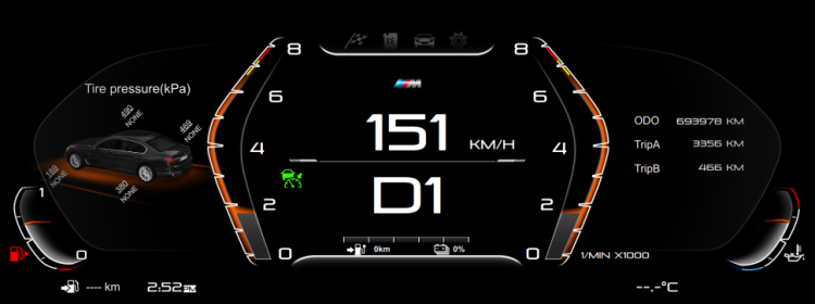 Цифровая приборная ЖК панель для BMW 3 / 4 серии F30 / F31 / F32 / F33 / F34 / F36 2013-2017 NBT EVO RDL-1292