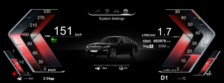 Цифровая приборная ЖК панель для BMW X5 E70 2006-2013 CCC CIC RDL-1295