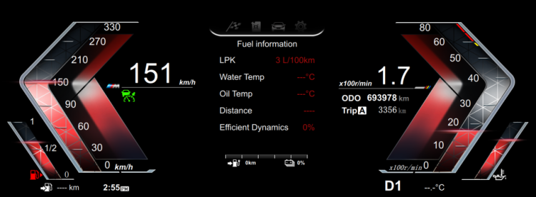 Цифровая приборная ЖК панель для BMW X5 E70 2006-2013 CCC CIC RDL-1295