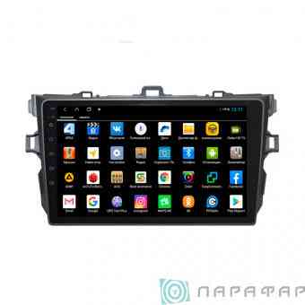Магнитола для Toyota Corolla 2008-2010 Black Parafar на Андроид 10.0 PF692Lite