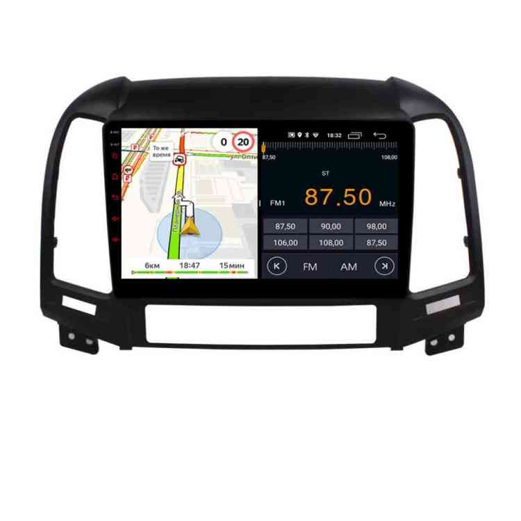Магнитола для Hyundai Santa Fe 2 2009-2011 Parafar на Андроид 15.0 PF208LUX1RGI